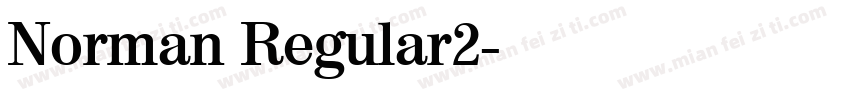 Norman Regular2字体转换